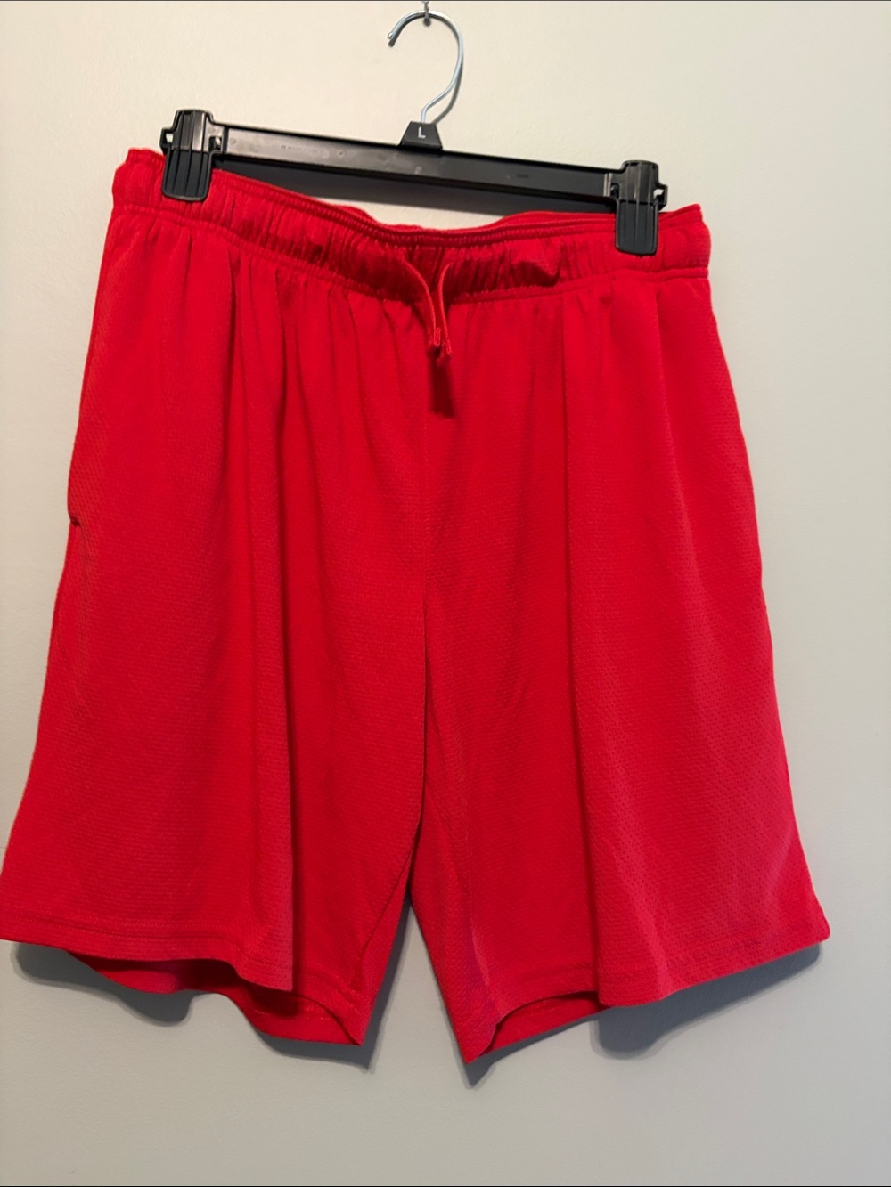 Athletic Works Red Men's Mesh Athletic Shorts
